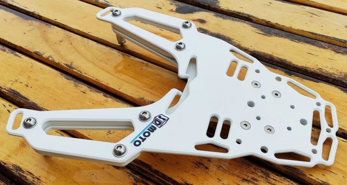 3D MOTO Husqvarna 701 rear rack in white Blue black all years